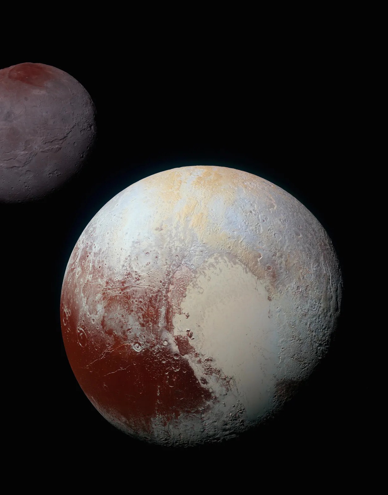Plutone e
                una sua luna